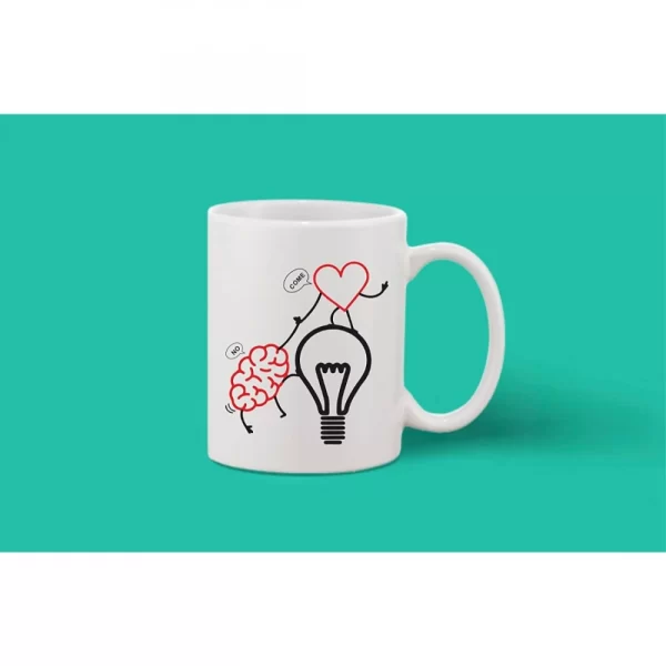Generic Printed Ceramic Coffee Mug - 1 Pieces, White, 11oz - Image 2