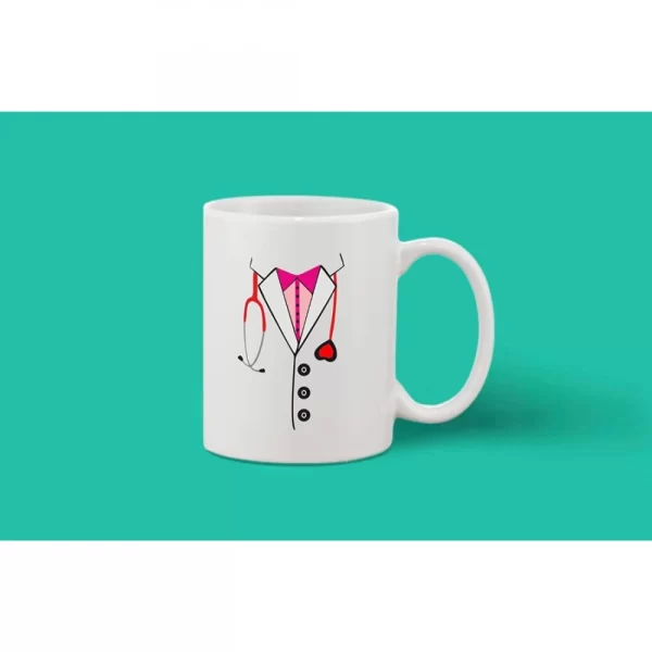 Generic Printed Ceramic Coffee Mug - 1 Pieces, White, 11oz - Image 2