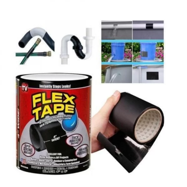 Generic Pack Of_2 Strong Rubberized Waterproof Flex Tape Instantly Stops (Color: Assorted) - Image 2