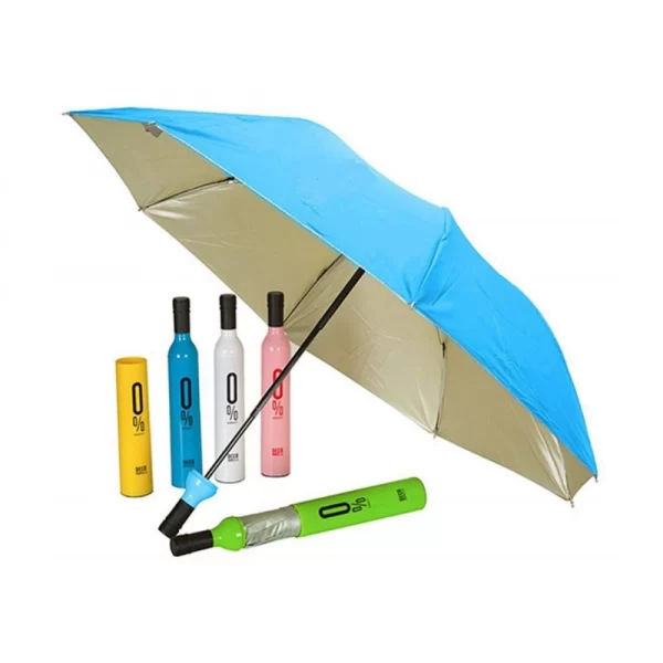 Generic Bottle Umbrella Double Layer Folding Portable With Bottle Cover (Color: Assorted) - Image 2