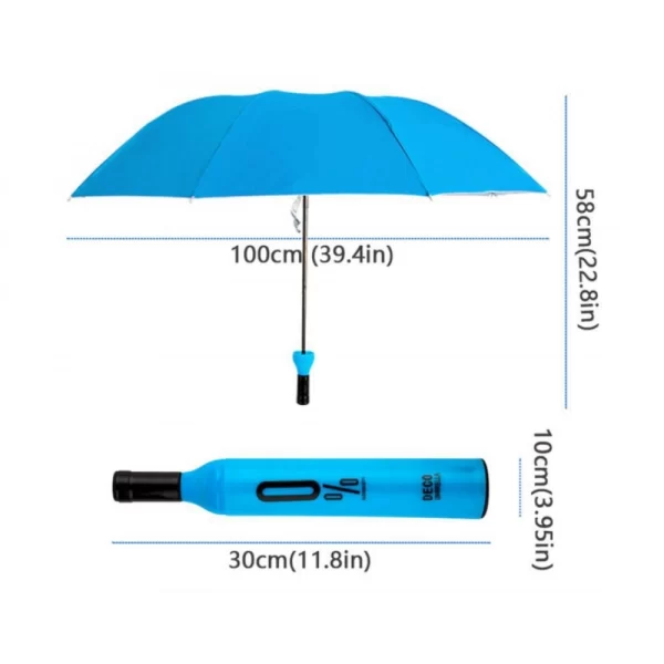 Generic Bottle Umbrella Double Layer Folding Portable With Bottle Cover (Color: Assorted) - Image 3