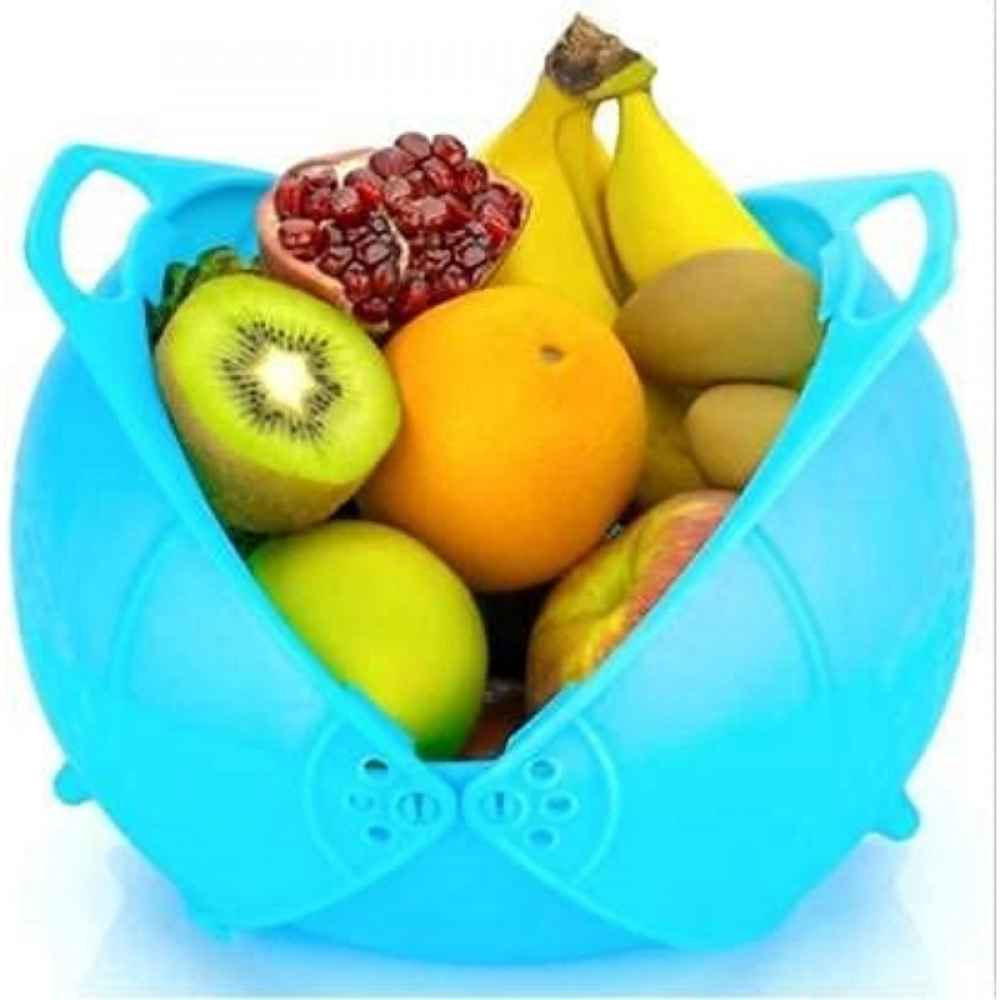Generic Pack Of 2_Plastic Drainer Fruit Vegetable Basket (Color: Assorted) - Image 3