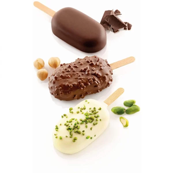 Generic Classic Cakesicle Ice Cream 3 Cavity Mold Without Stick (Color:Assorted) - Image 2