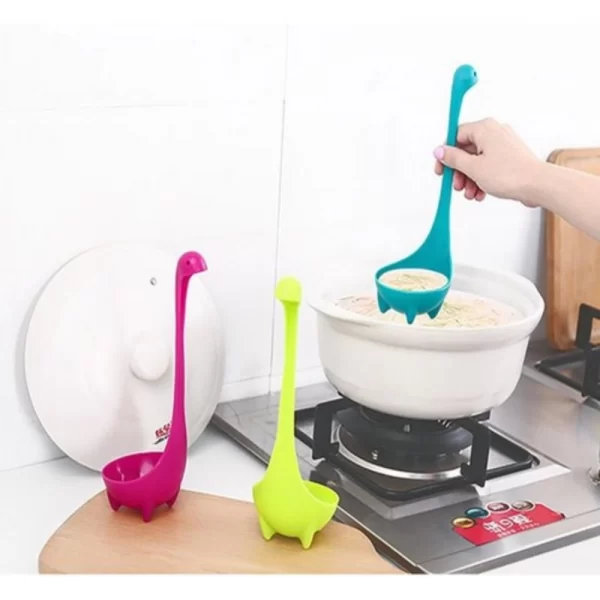 Generic Pack Of_2 Nessie Ladle Dinosaur Long Handle Soup Spoons (Color:Assorted) - Image 3