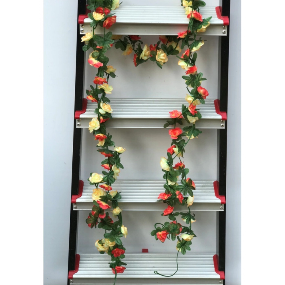 Generic Artificial Rose Vine Flowers Plants Artificial Flower Creeper Hanging Rose For Home Decoration (Color: Multi, Material: Silk Polyester)