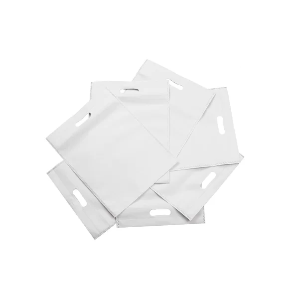 Generic Pack Of 50_D Cut Cloth Eco Friendly Reusable Carry, Grocery Bag (White) - Image 4