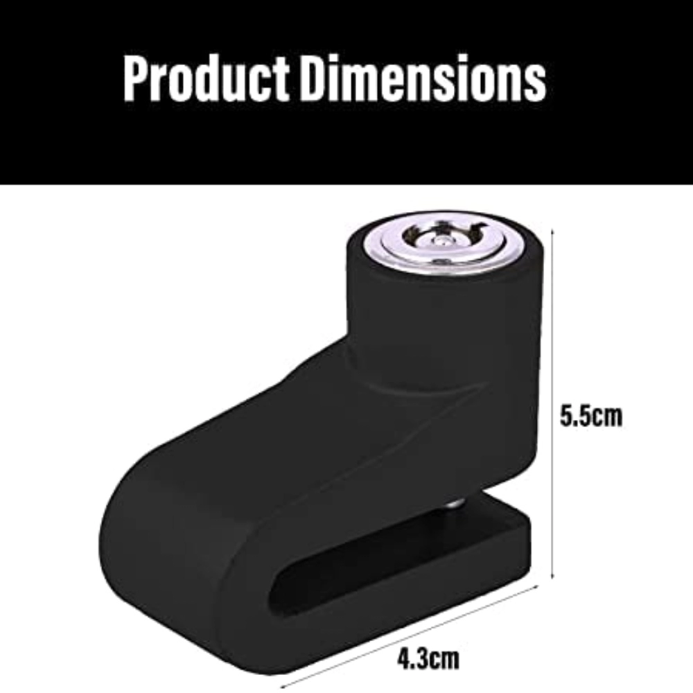 Generic Mini Bicycle Motorcycle Disc Brake Lock Disk Lock Security (Black) - Image 3