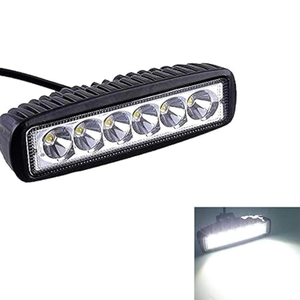 Generic 6 Led Straight Fog Lights Projector Lens (Black) - Image 3