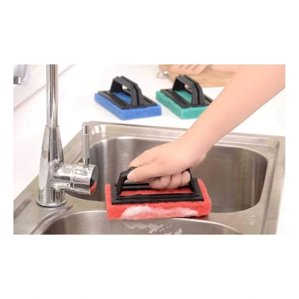 Generic Pack Of_2 Tile Cleaning Multipurpose Scrubber Brush with Handle (Assorted) - Image 6