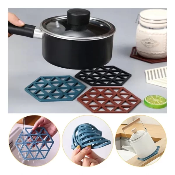 Generic Pack Of_3 Silicone Table Mats Heat Resistant (Assorted) - Image 4