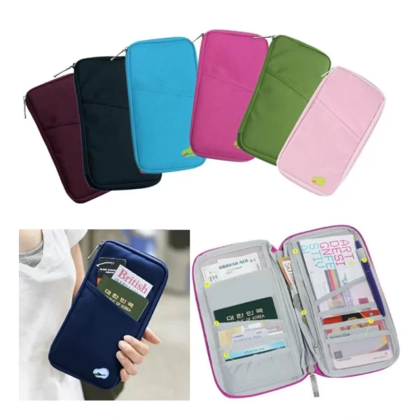 Generic Passport Holder, Passport Wallet, Travel Wallet Envelope Flip Cover Case Pouch As Well As for Credit Cards (Assorted) - Image 2