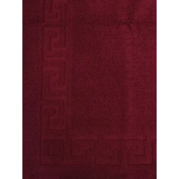 Generic Solid Cotton Hotel Bathmats (Maroon) - Image 2