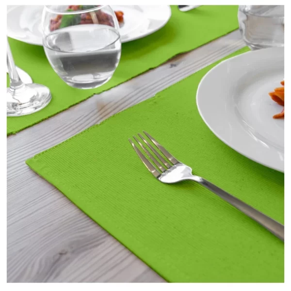 Generic Solid Cotton Place Mats Sets (Green) - Image 2