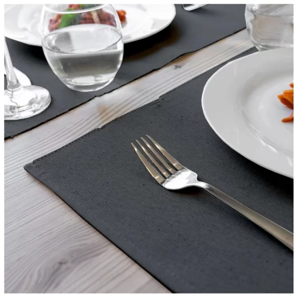 Generic Solid Cotton Place Mats Sets (Grey) - Image 2