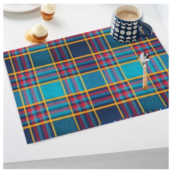 Generic Checked Cotton Place Mats Sets (Multicolor) - Image 5