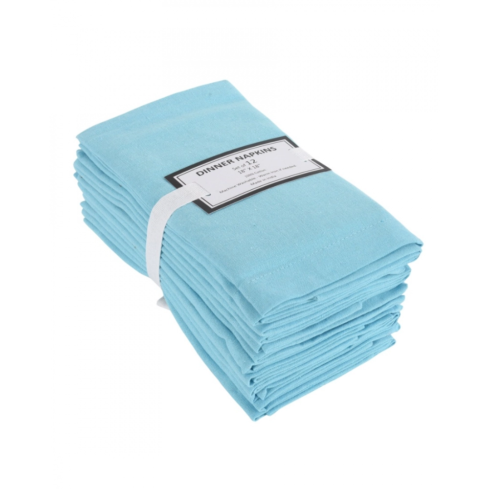 Generic Solid Cotton Napkins Sets (Light Blue) - Image 3