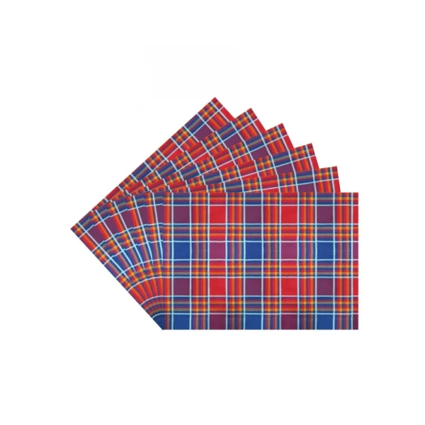 Generic Checked Cotton Place Mats Sets (Multicolor) - Image 4