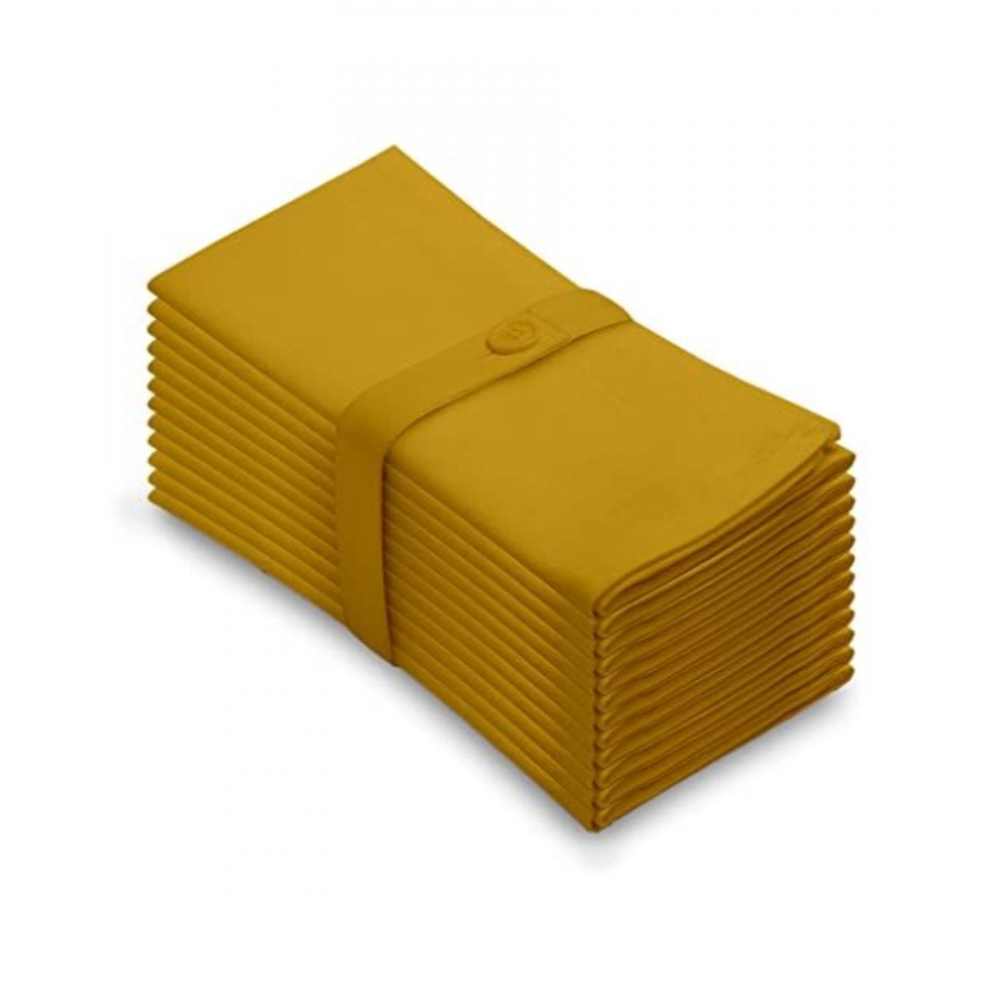 Generic Solid Cotton Napkins Sets (Mustard Yellow) - Image 3