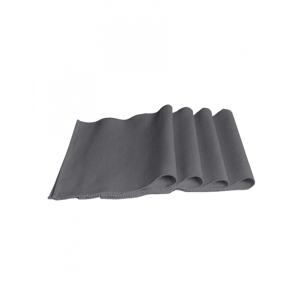 Generic Ribbed Cotton Place Mats Sets (Grey)
