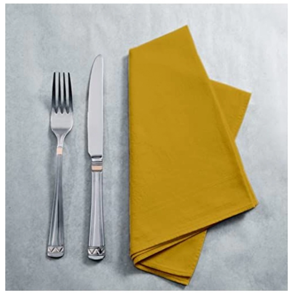 Generic Solid Cotton Napkins Sets (Mustard Yellow) - Image 5
