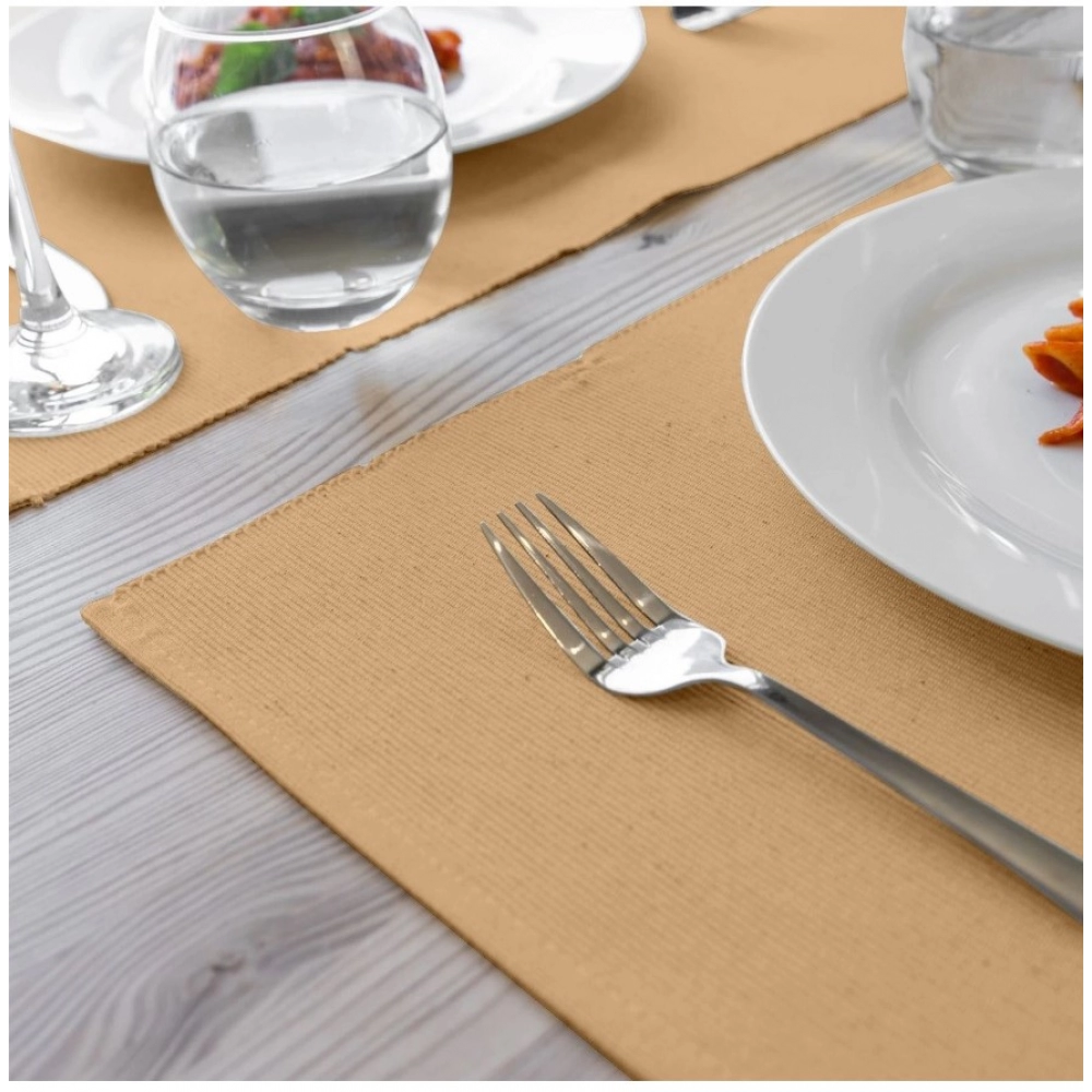Generic Ribbed Cotton Place Mats Sets (Beige) - Image 4