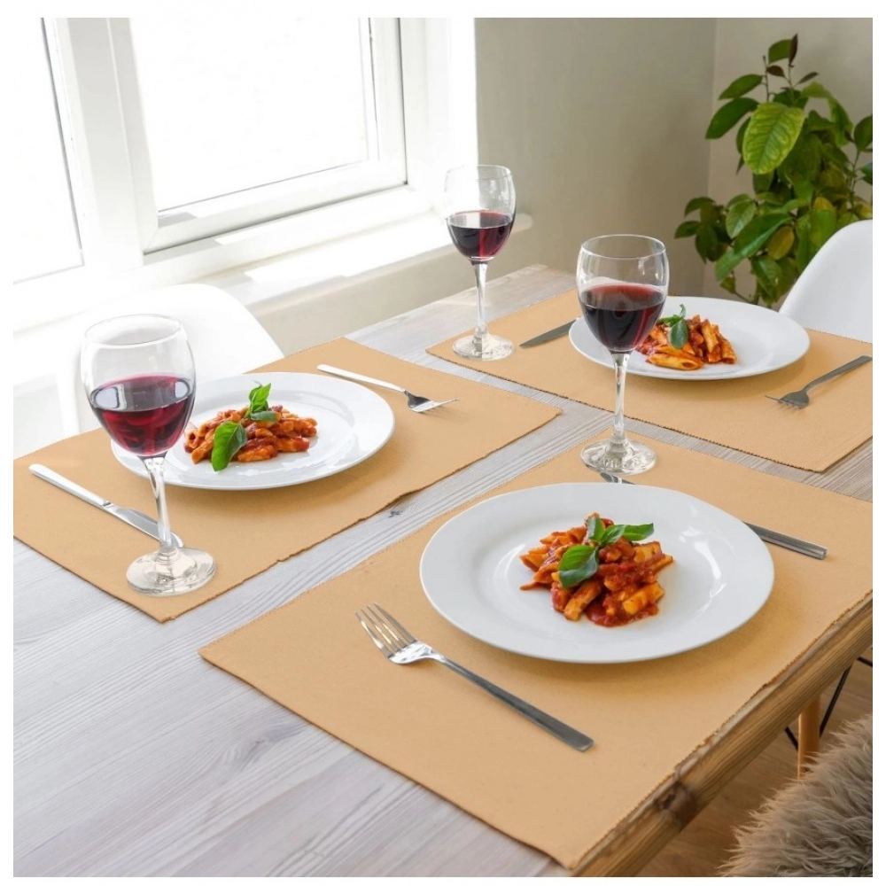 Generic Ribbed Cotton Place Mats Sets (Beige) - Image 6