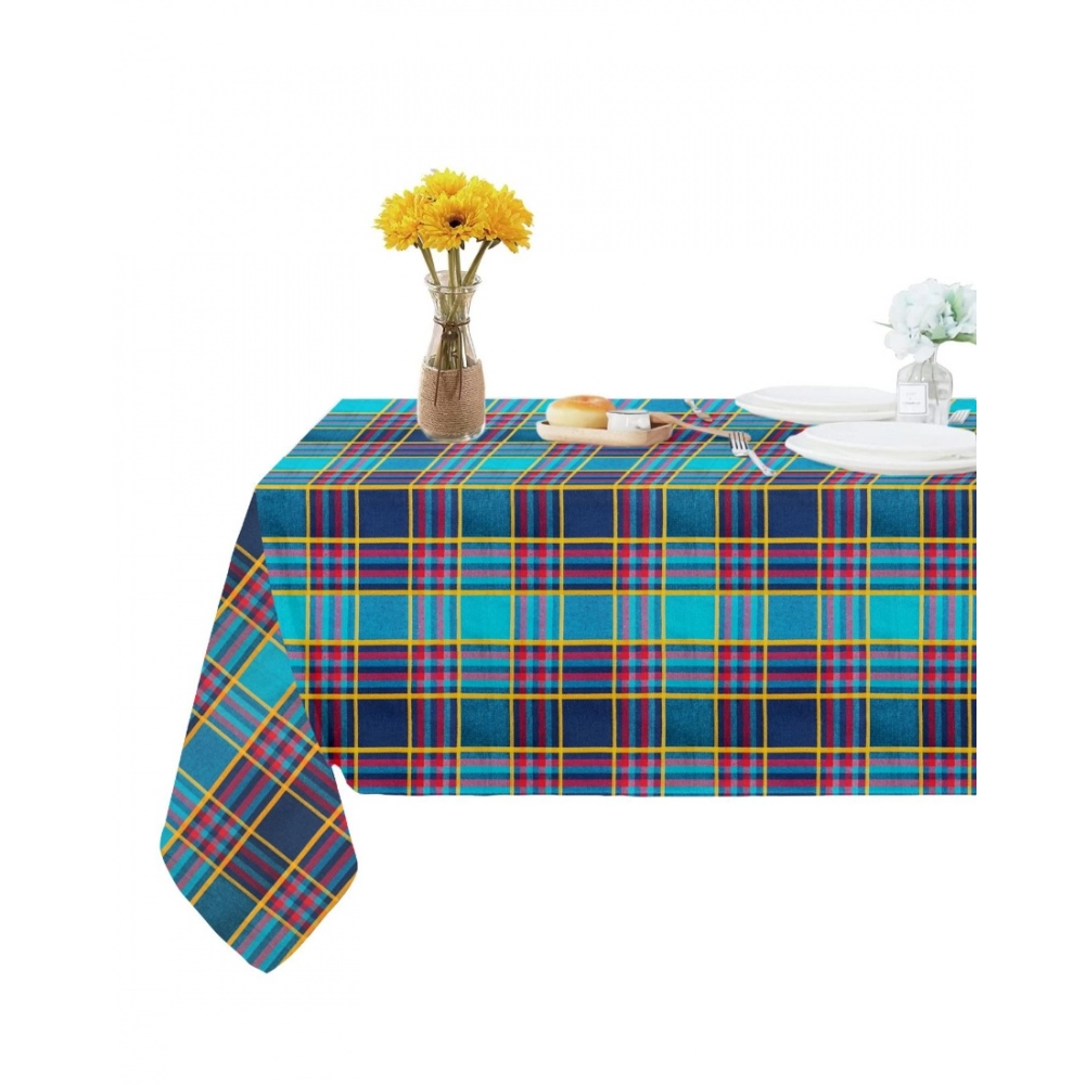 Generic Checked Cotton Checks Table Cloth (Multicolor) - Image 4