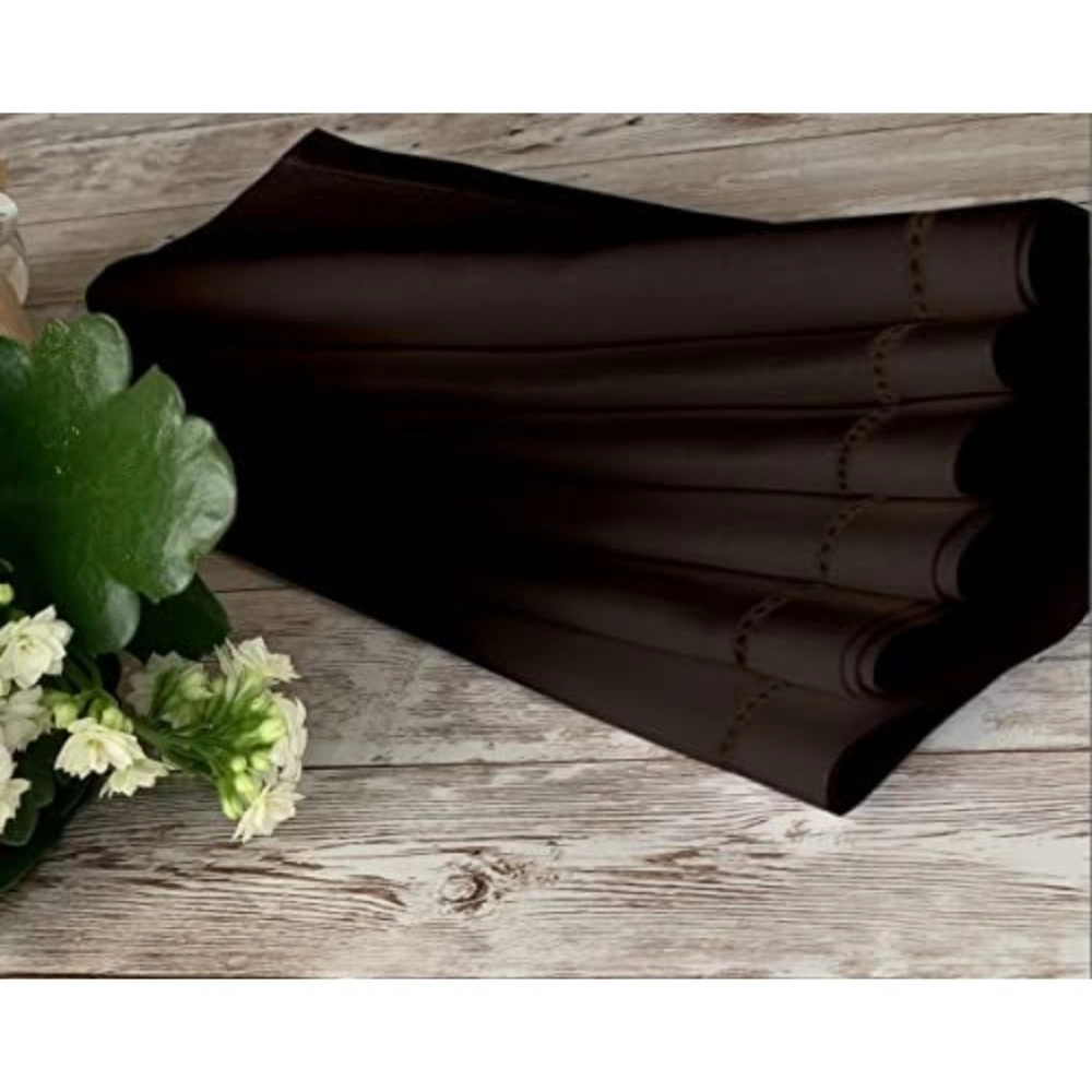 Generic Solid Cotton Napkins Sets (Brown) - Image 2