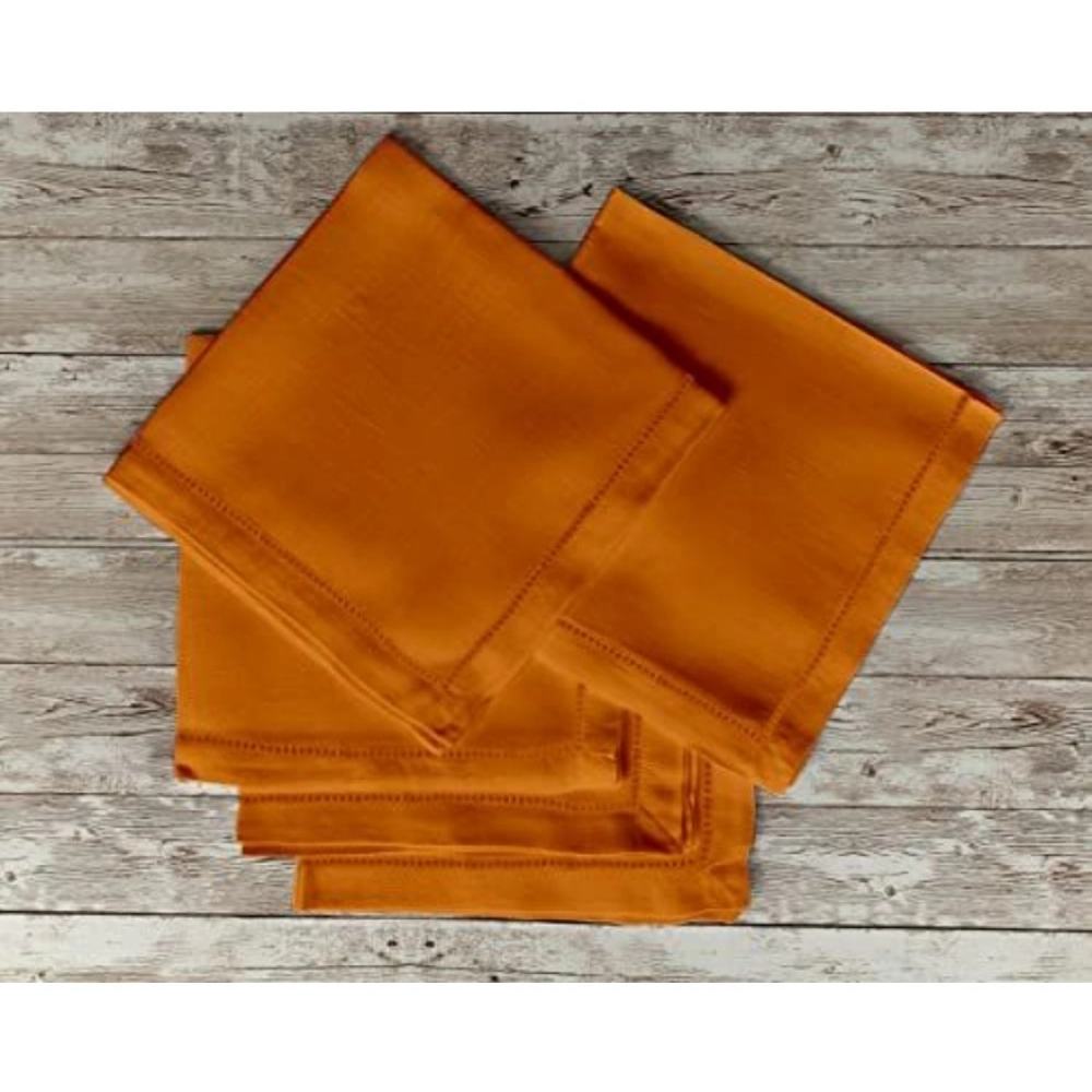 Generic Solid Cotton Napkins Sets ( Orange) - Image 5