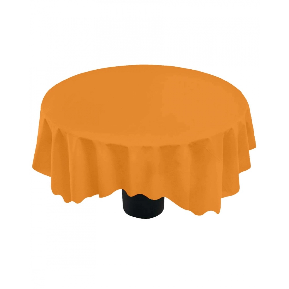 Generic Solid Cotton Plain Table Cloth (Orange) - Image 3