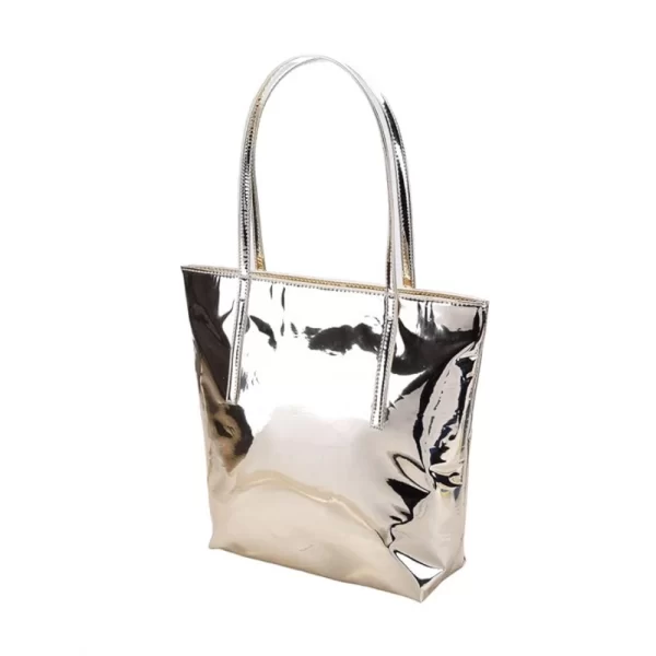 Generic Women's Synthetic Solid Shoulder Bag (Gold) - Image 5