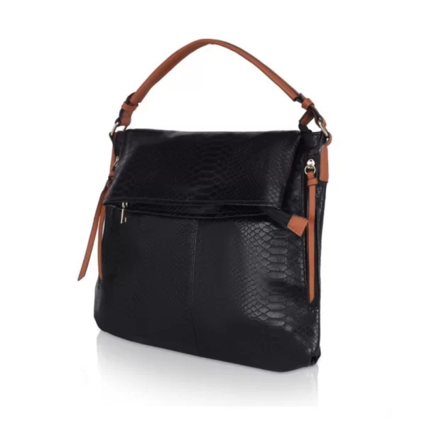Generic Women's Faux Leather Textured Sling Bag (Black) - Image 6
