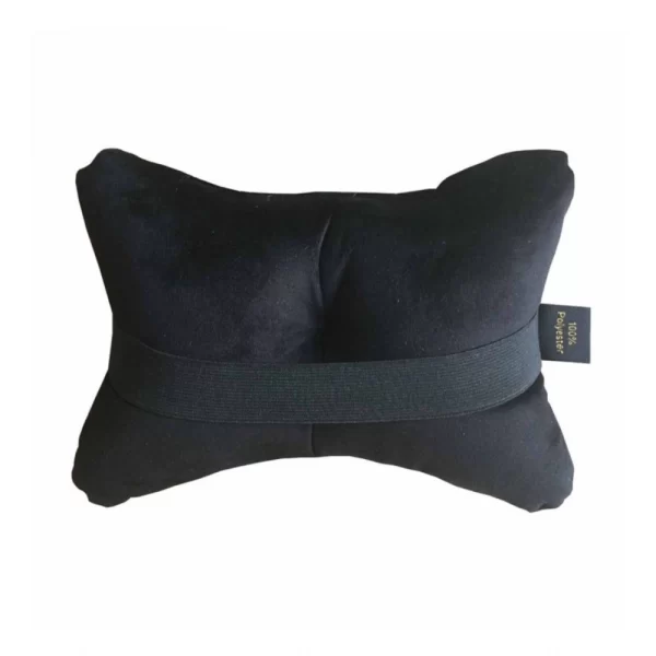 Generic Pack Of_4 Polyester Solid Car Pillow Sets (Black & Yellow, Size: 12x12 In) - Image 2