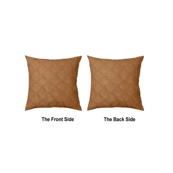 Generic Pack Of_4 Polyester Printed Car Pillow Sets (Brown, Size: 12x12 In) - Image 4