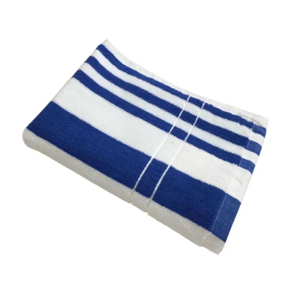 Generic Cotton Striped Bath Towels (Blue & White, Size: 30x59 In)