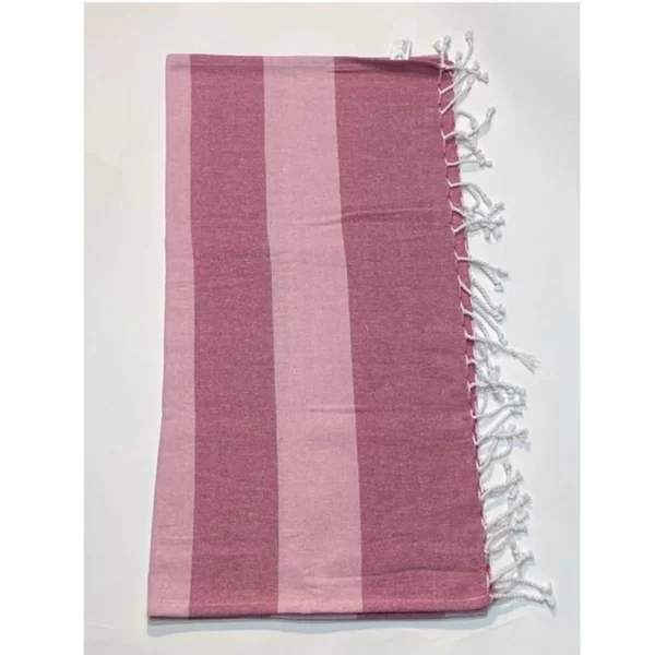 Generic Cotton Striped Bath Towels (Rose, Size: 30x59 In) - Image 3