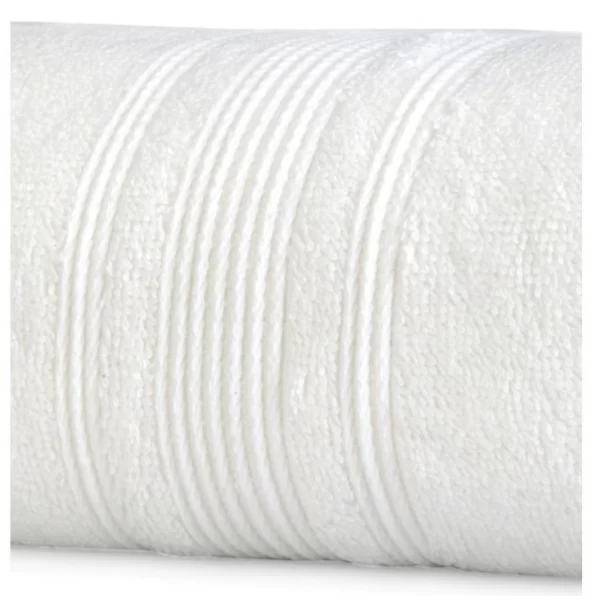 Generic Cotton Striped Bath Towels (Off-white, Size: 35x71 In) - Image 2