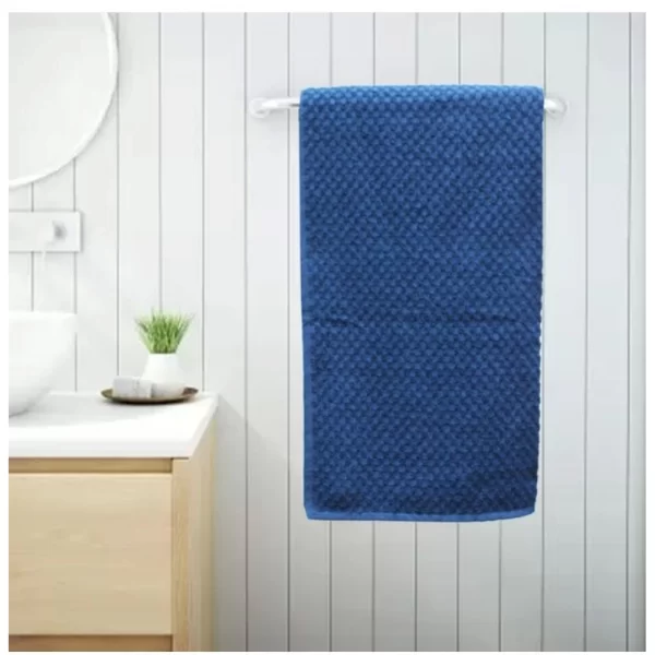 Generic Cotton Popcorn Weave Bath Towels (Blue) - Image 2