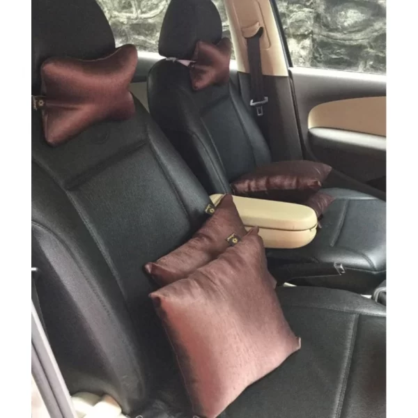Generic Pack Of_6 Polyester Solid Car Pillow Sets (Grey, Size: 12x12 In) - Image 3