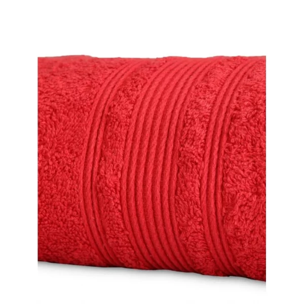 Generic Cotton Striped Bath Towels (Red, Size: 35x71 In) - Image 2
