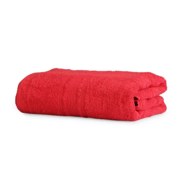 Generic Cotton Striped Bath Towels (Red, Size: 35x71 In) - Image 3