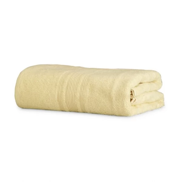 Generic Cotton Solid Bath Towels (Cream, Size: 35x71 In) - Image 3