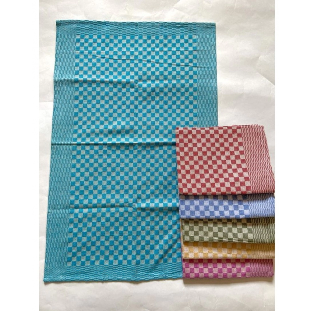 Generic Pack Of_6 Cotton Checkered Kitchen Towel Sets (Maroon, Size: 18x28 In) - Image 3