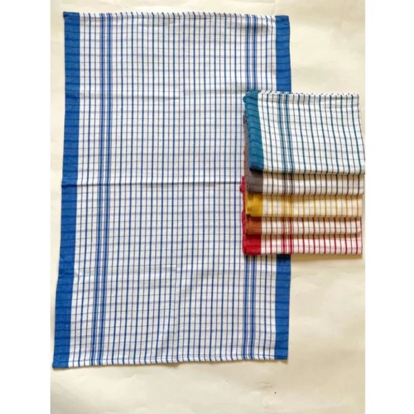 Generic Pack Of_6 Cotton Checkered Kitchen Towel Sets (Multicolor, Size: 18x28 In) - Image 2