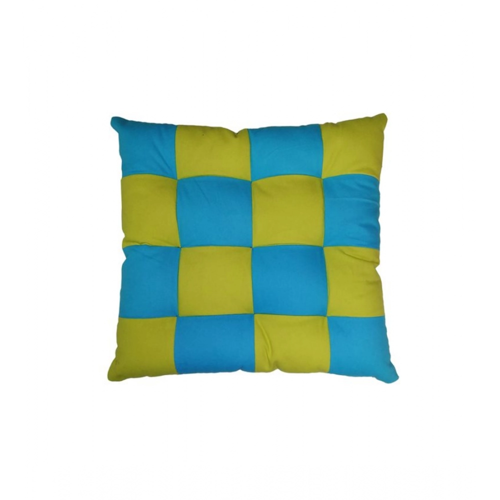 Generic Cotton Blended Solid Chair Cushions (Rama & Green, Size: 16x16 In) - Image 4