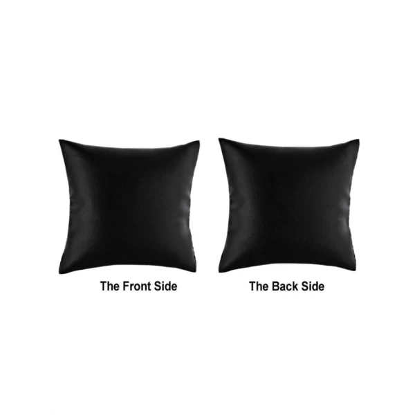 Generic Pack Of_6 Polyester Solid Car Pillow Sets (Black, Size: 12x12 In) - Image 3