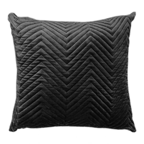 Generic Pack Of_4 Polyester zig zag Car Pillow Sets (Black, Size: 12x12 In) - Image 3