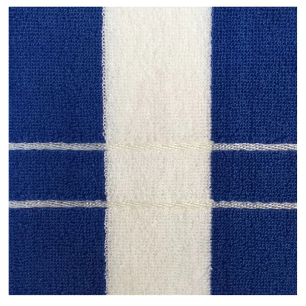 Generic Cotton Striped Bath Towels (Blue & White, Size: 30x59 In) - Image 2
