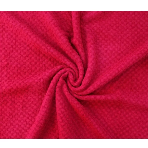 Generic Cotton Popcorn Weave Bath Towels (Red) - Image 4