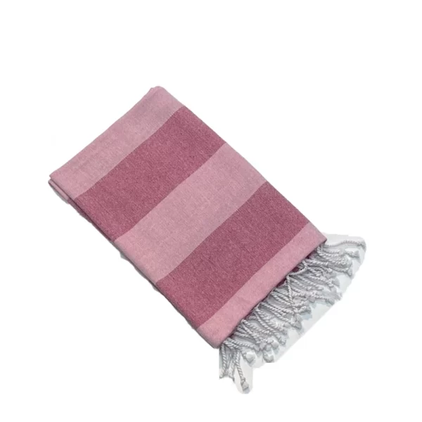 Generic Cotton Striped Bath Towels (Rose, Size: 30x59 In)